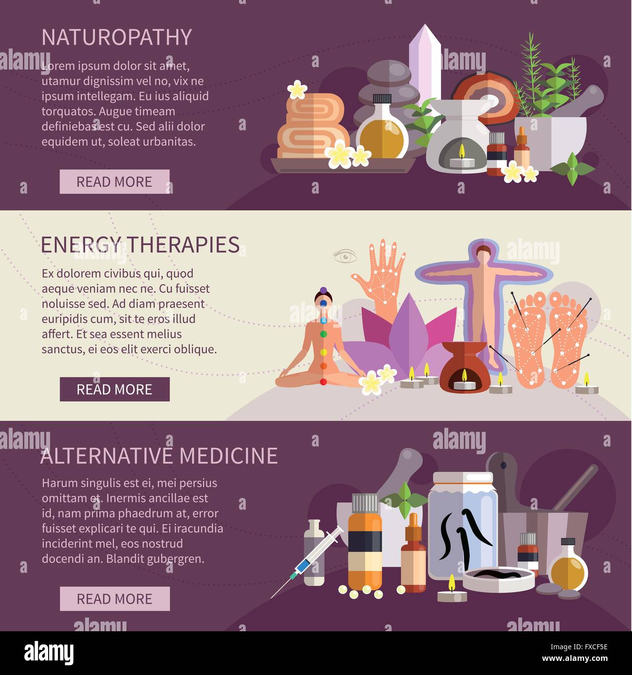 Alternative Medicine Banners Stock Vector Image & Art Alamy