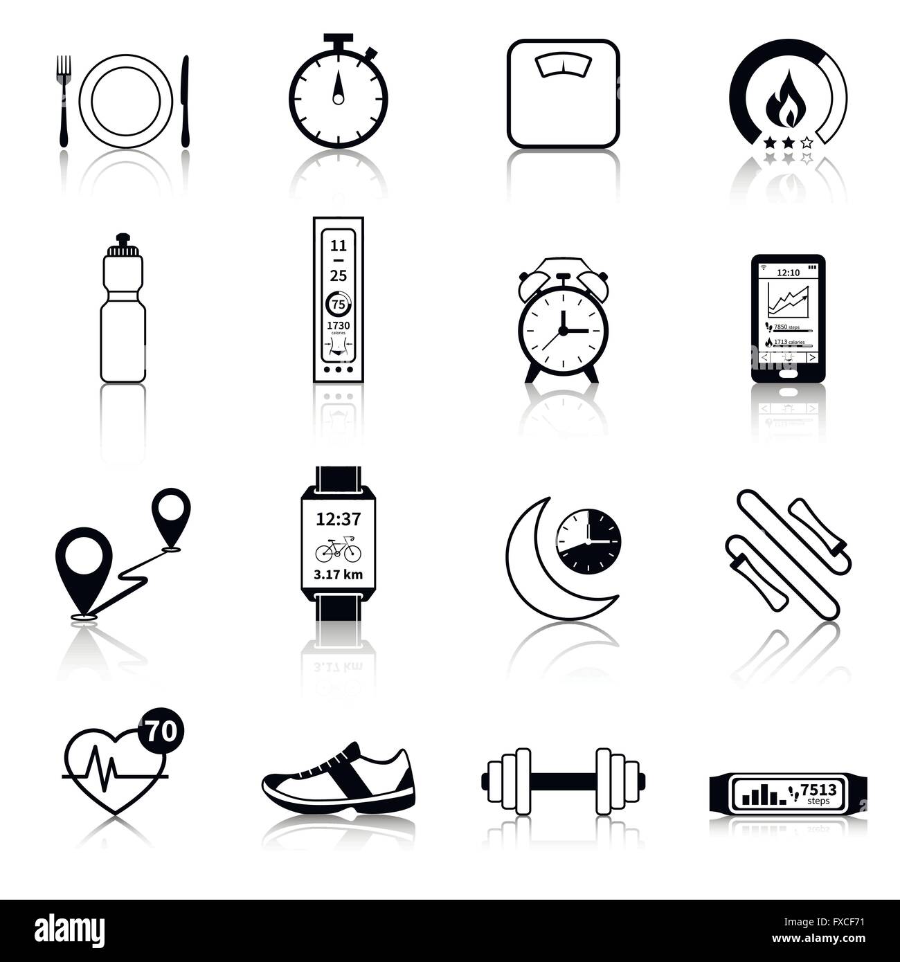 Body activity tracker Stock Vector Images - Alamy