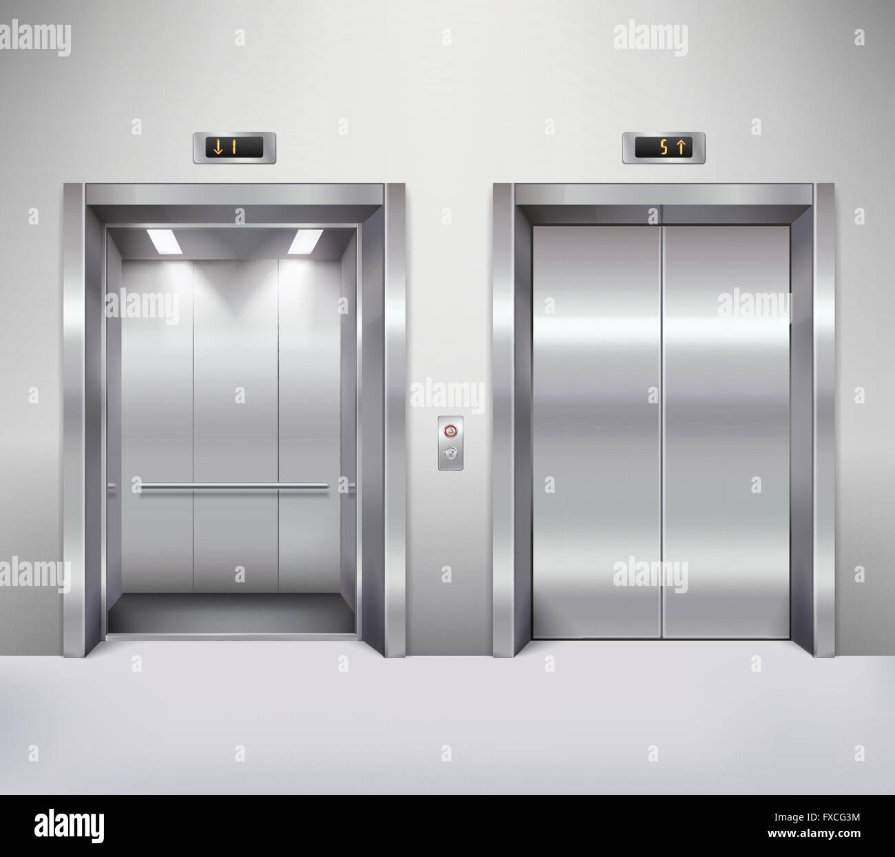 Elevator Door Illustration Stock Vector Image Art Alamy
