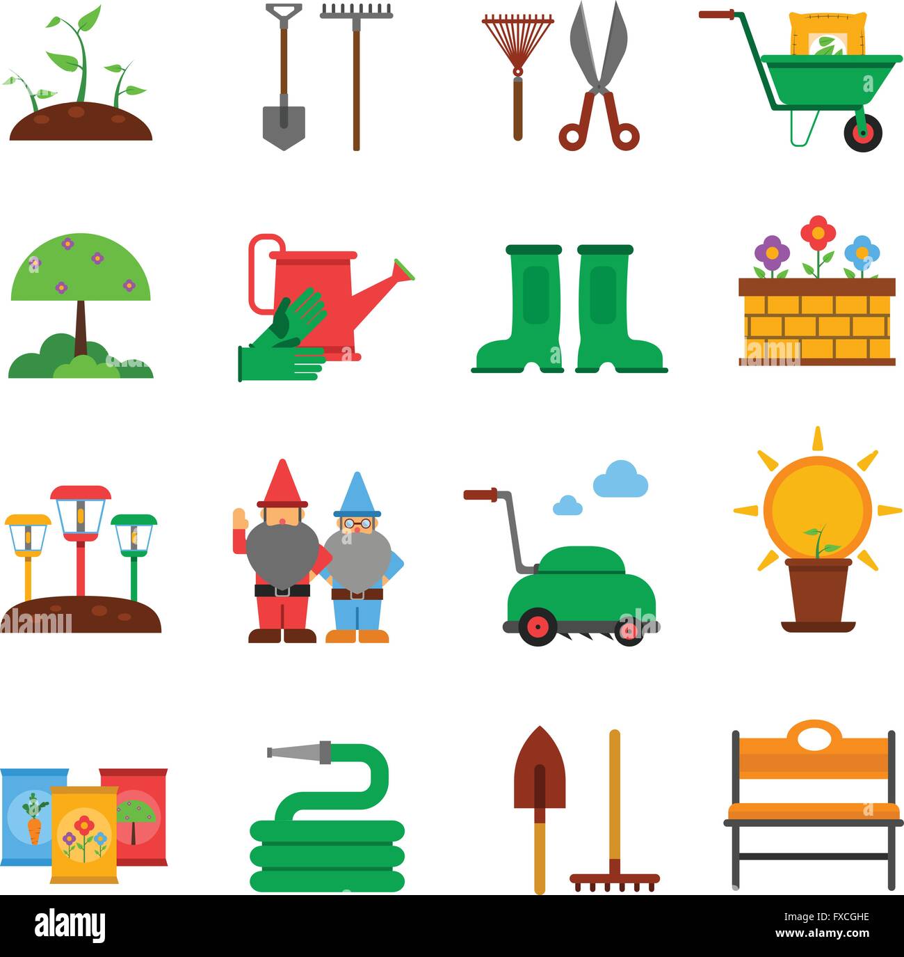 Gardening icons set Stock Vector Image & Art - Alamy