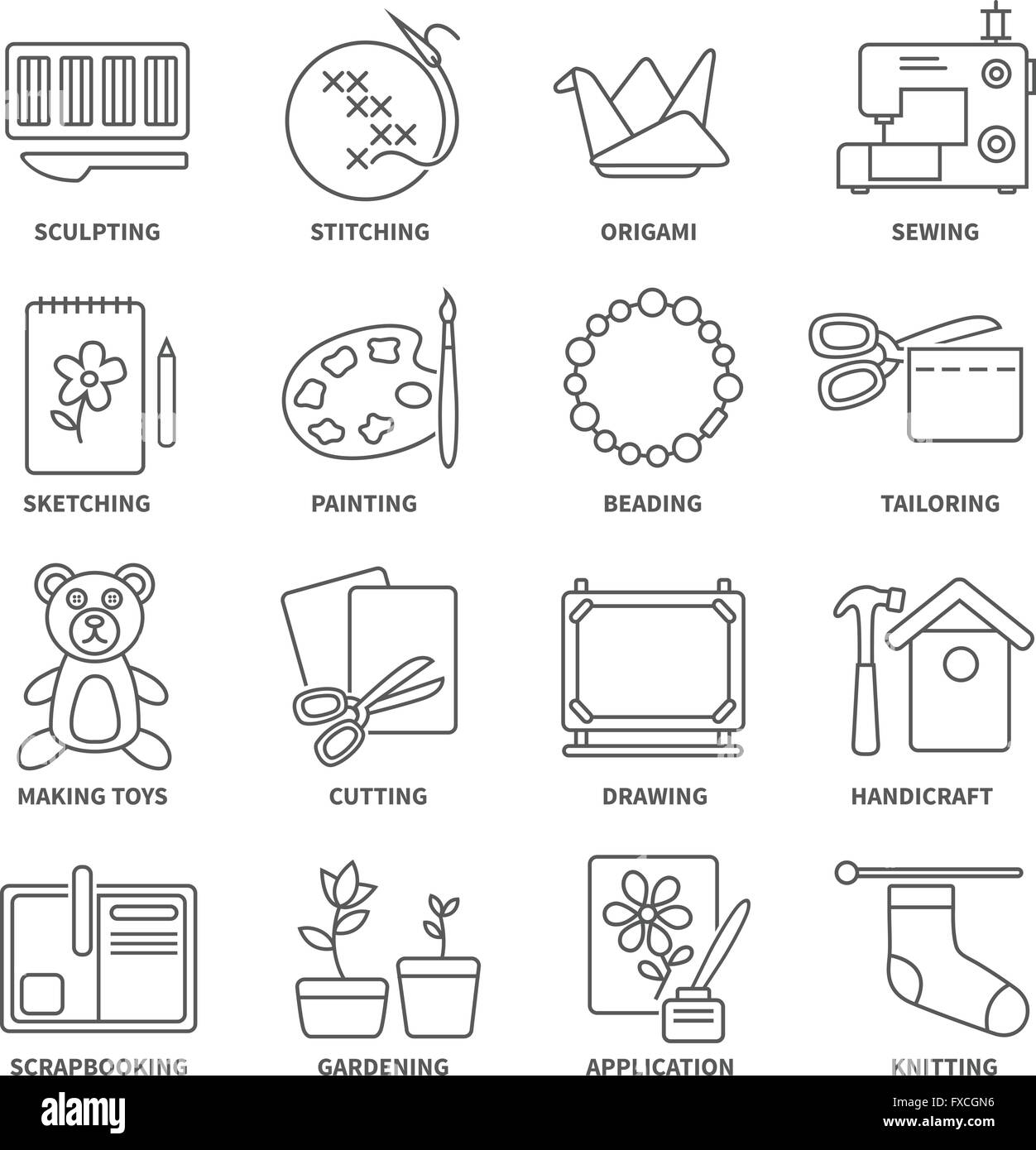 Hobby line set Stock Vector Image & Art - Alamy