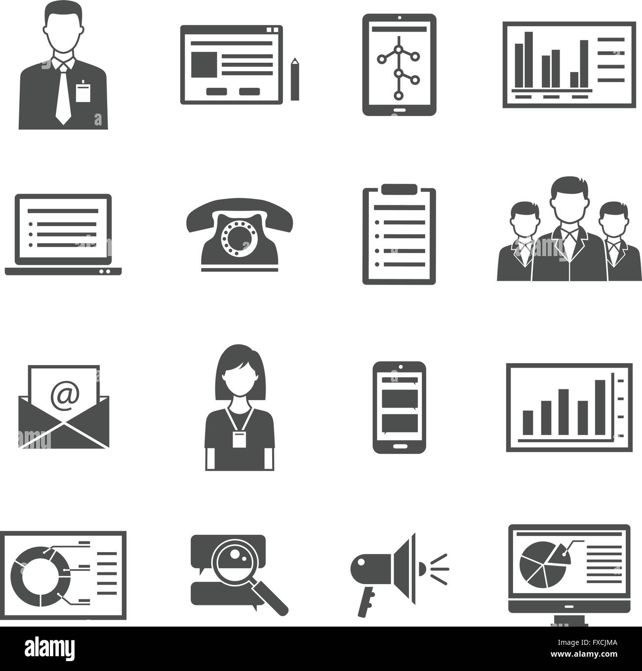 Marketing Black Icons Stock Vector Image & Art - Alamy