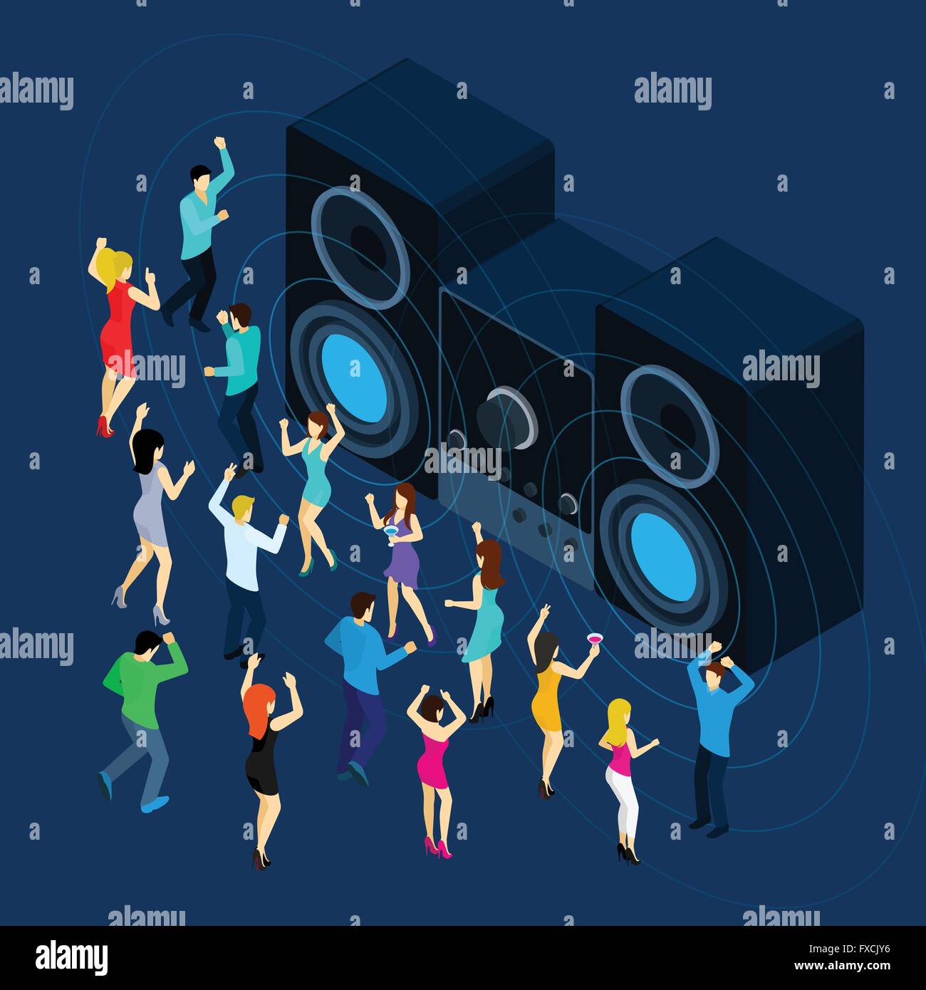 Dancing Men And Women Stock Vector Image & Art - Alamy