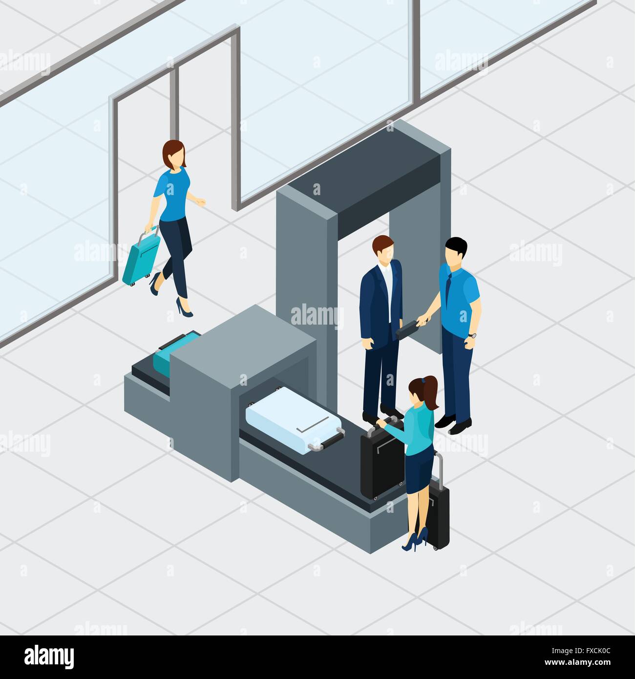 Airport Security Check Stock Vector Image & Art - Alamy