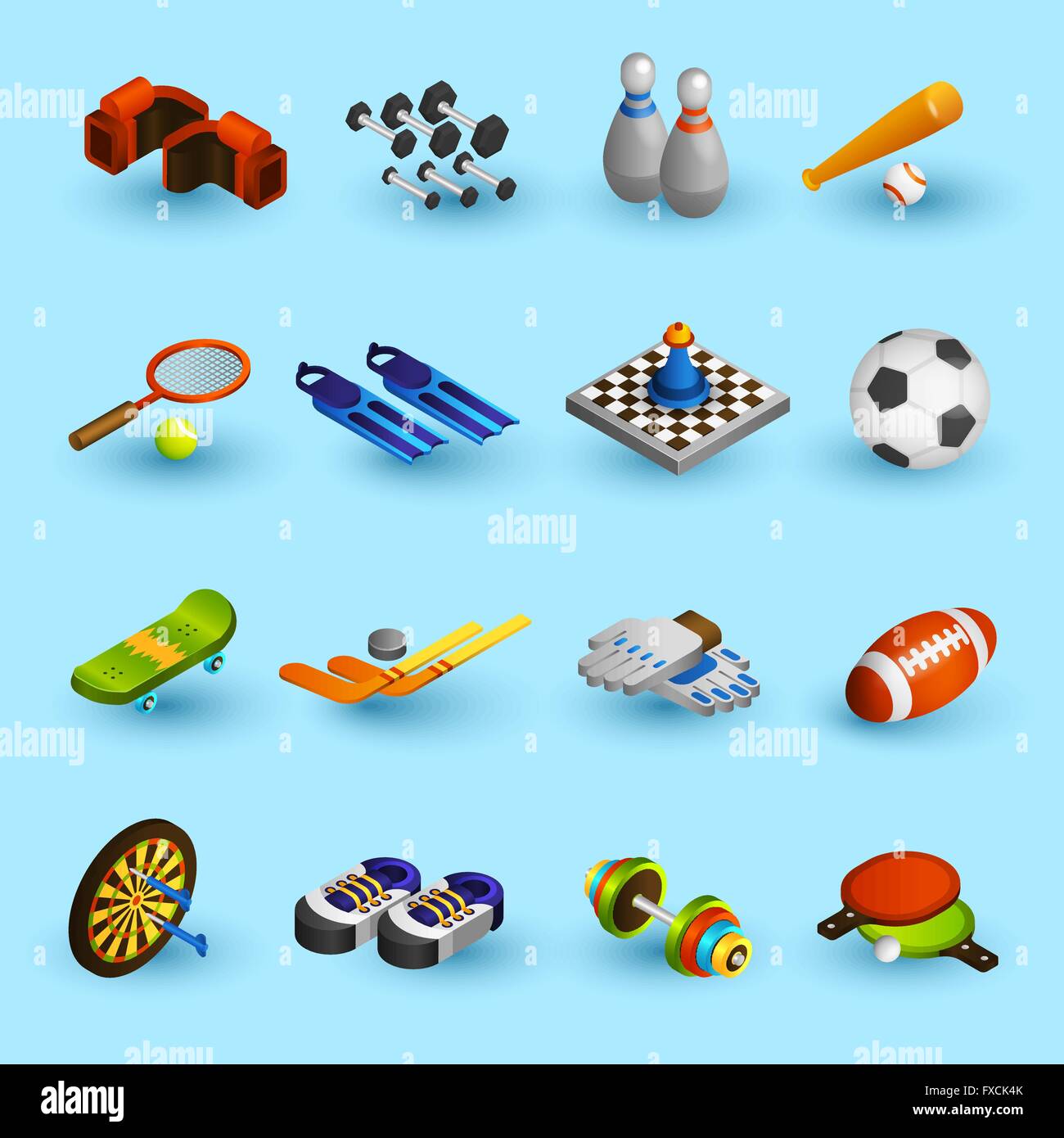 Sport equipment icons set Stock Vector Image & Art - Alamy