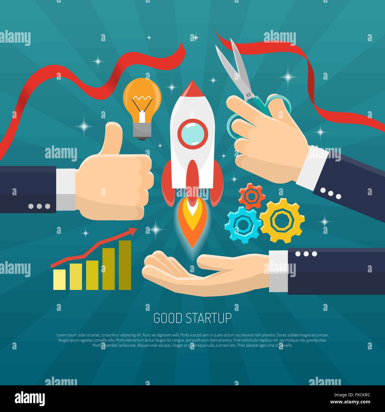 Startup Concept Flat Stock Vector Image & Art - Alamy