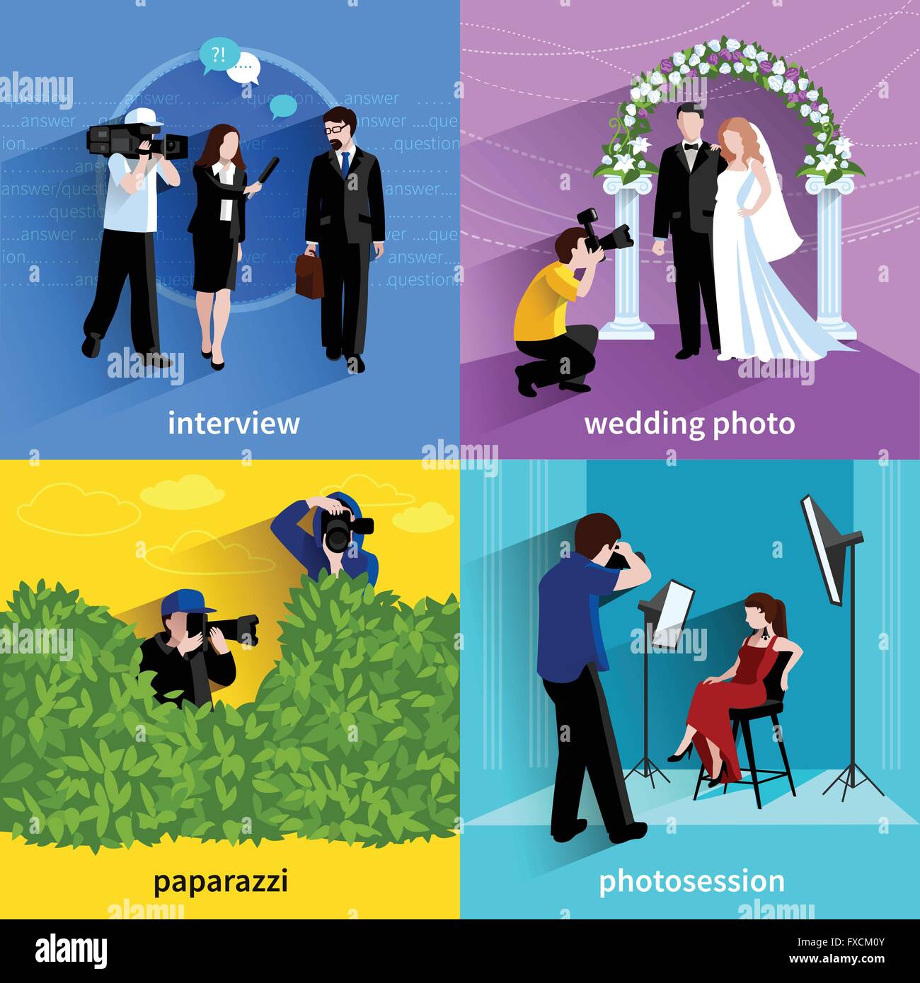 Photographer Icons Set Stock Vector Image & Art - Alamy