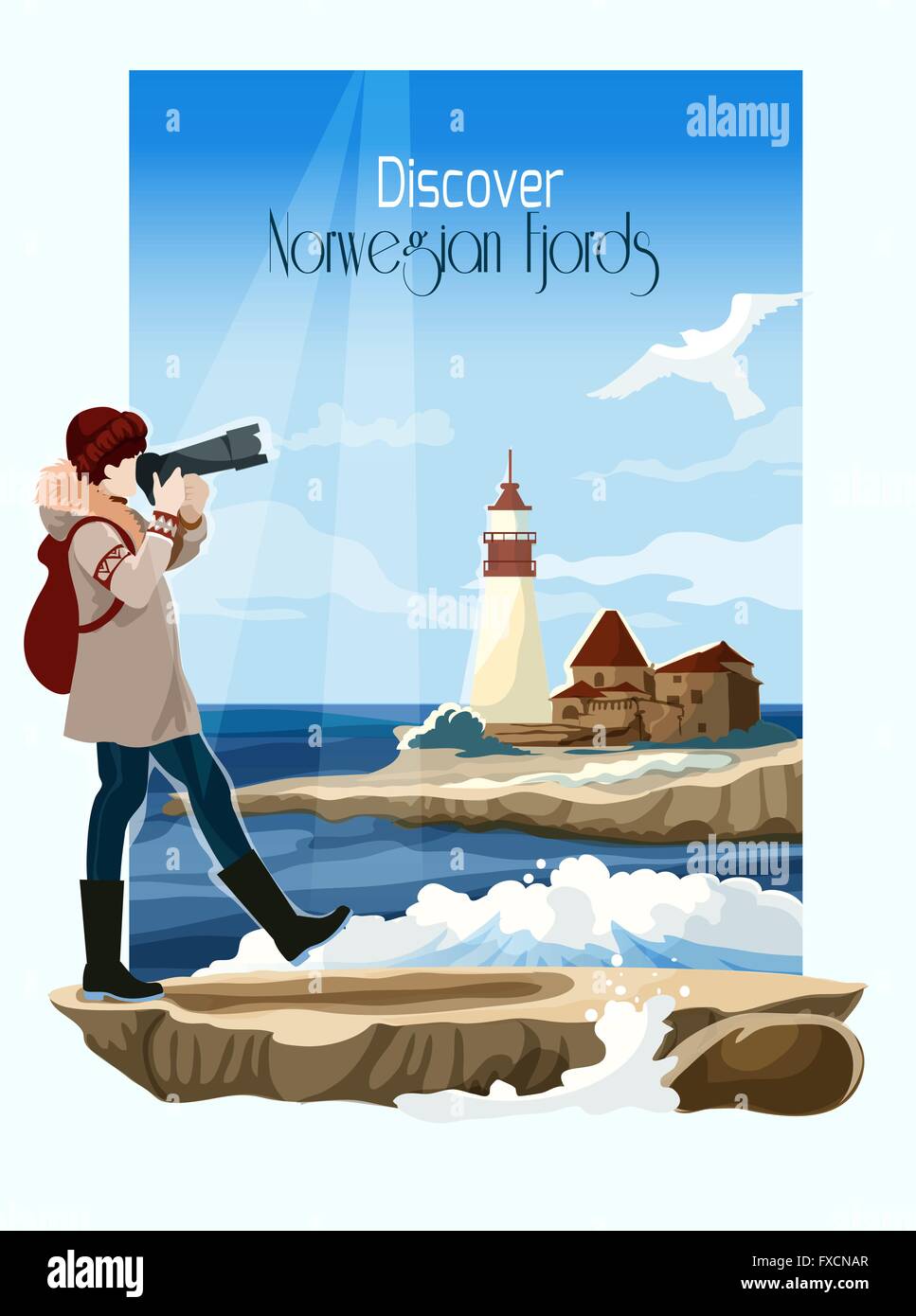 Seascape Background Illustration Stock Vector Image & Art - Alamy