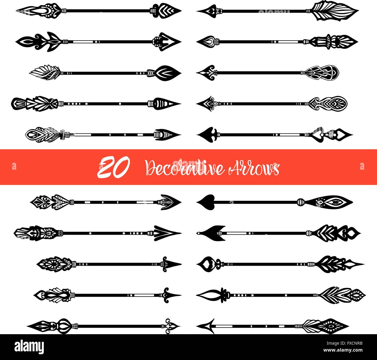 Hand Drawn Doodle Arrows Set Stock Vector Image & Art - Alamy