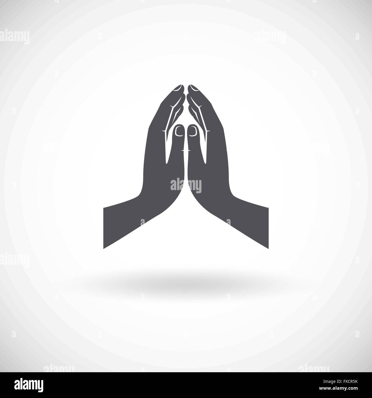Praying Hands Icon Stock Vector Art & Illustration, Vector Image