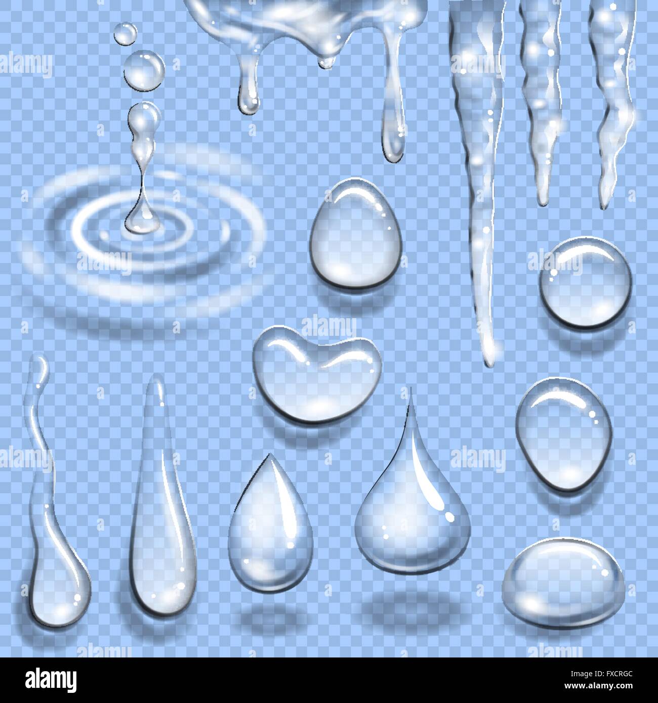 Water Drop Icon Set Stock Vector Image & Art - Alamy