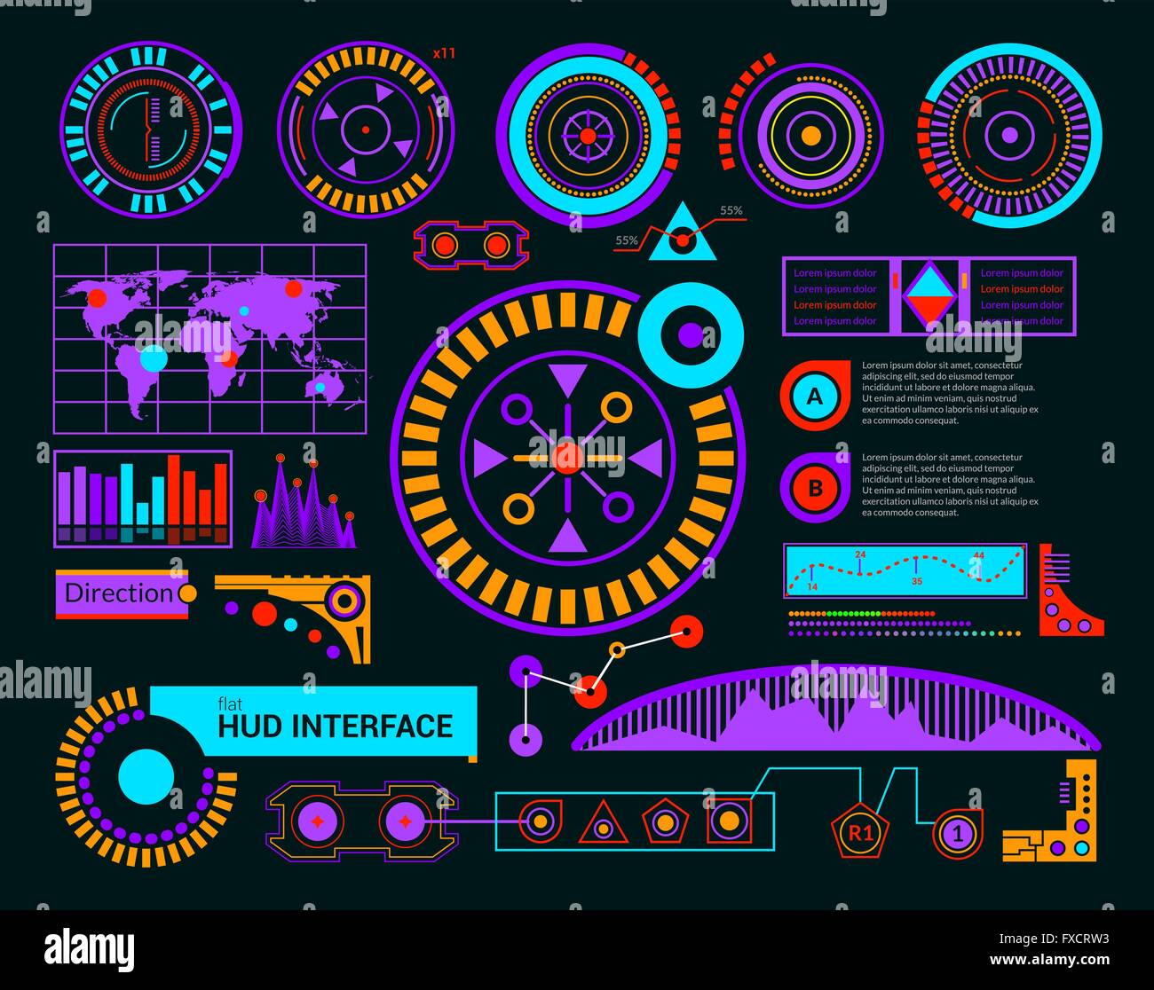 Tech black Stock Vector Images - Alamy