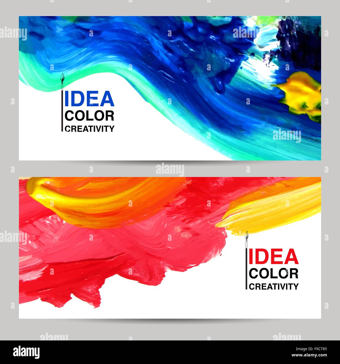 Paint Banner Set Stock Vector Image & Art Alamy