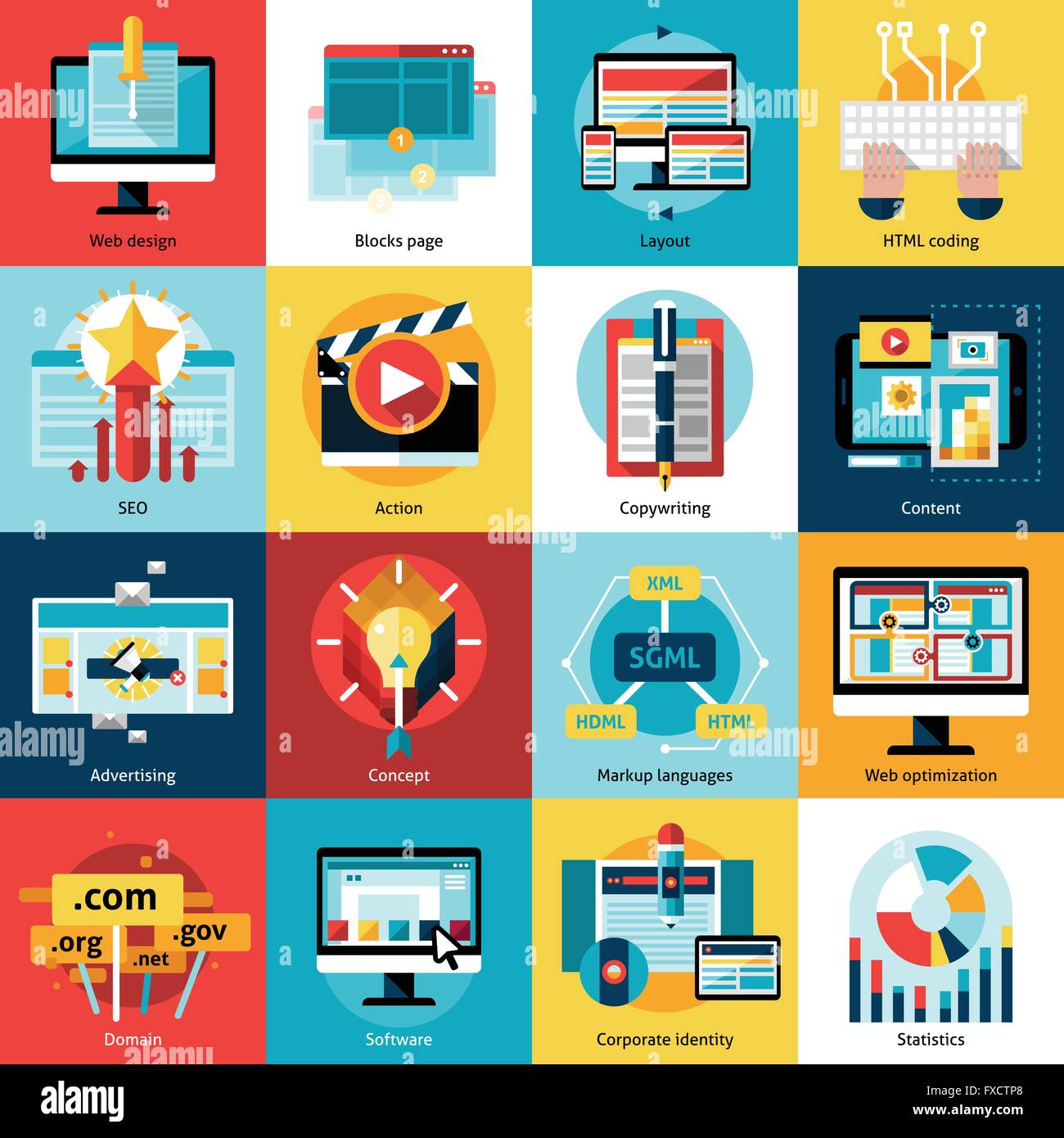 Creative Process Concept Icons Set Stock Vector Image & Art - Alamy