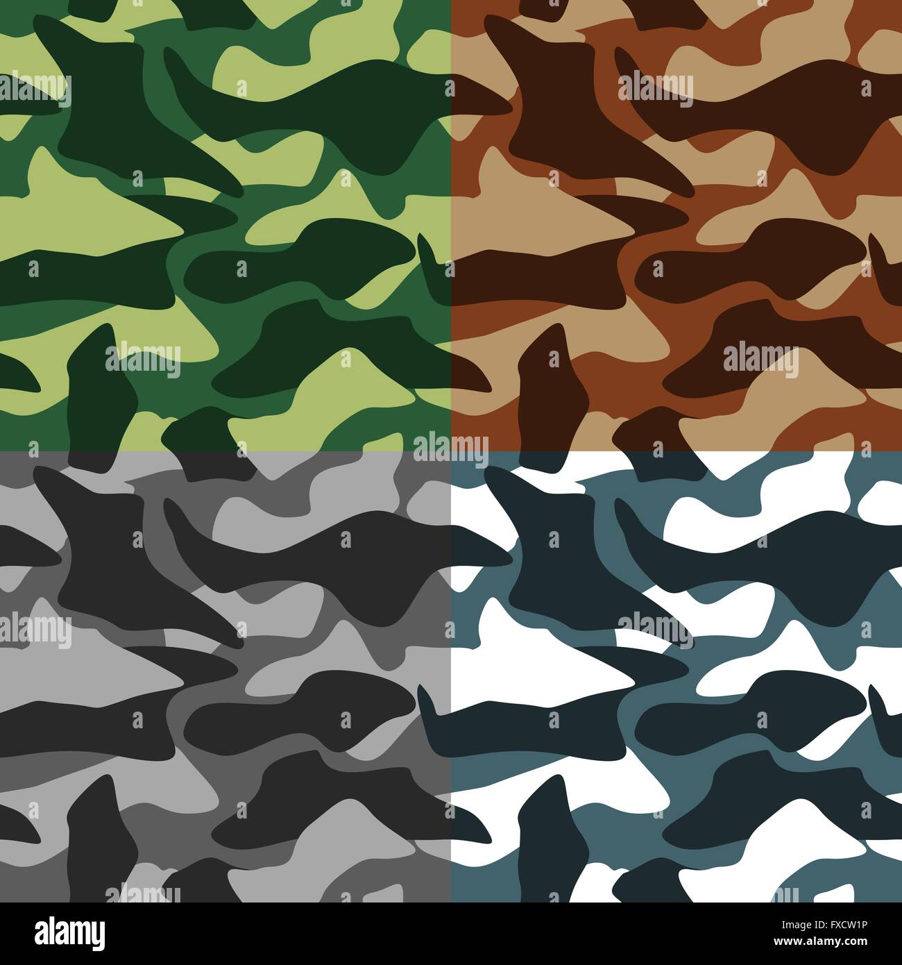 Camouflage Icons Set Stock Vector Image & Art - Alamy