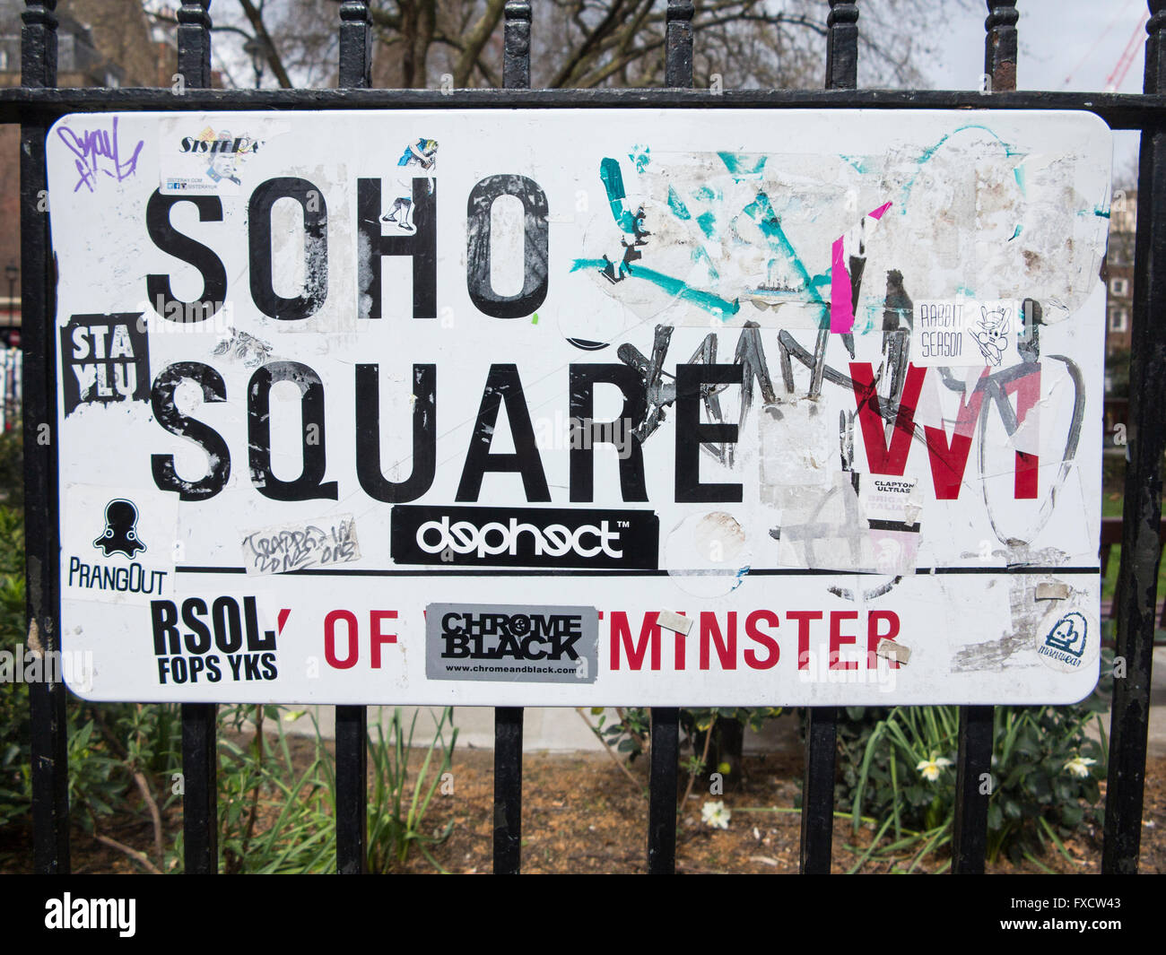 Soho Square London Stock Photo Alamy