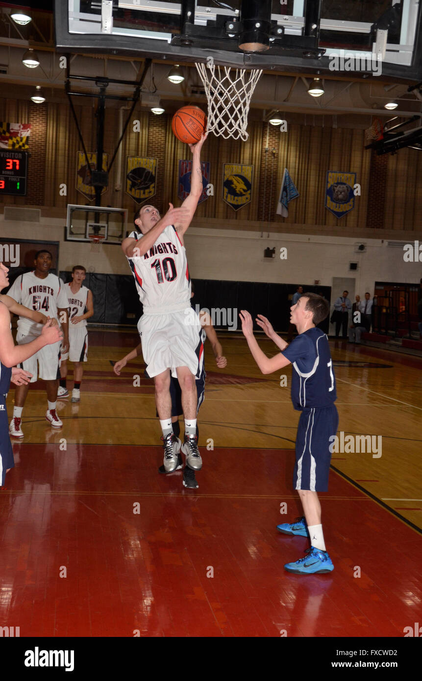 Boys High school basketball game in Edgewater, Maryland Stock Photo Alamy
