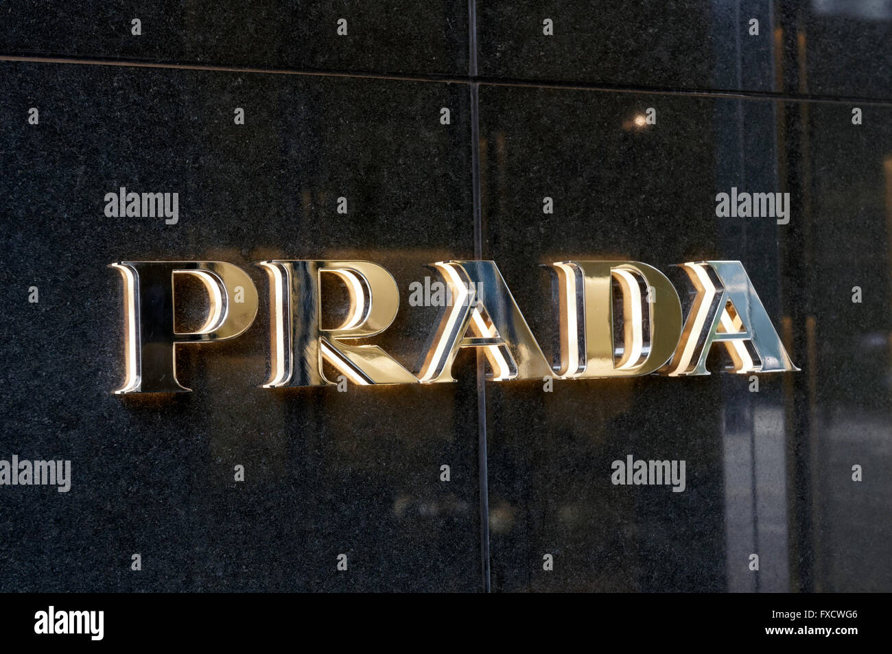 PRADA logo on the Prada store in downtown Vancouver, BC, Canada Stock Photo  - Alamy