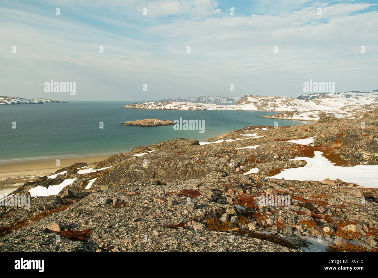 Spring in the Arctic. Barencevo sea Stock Photo