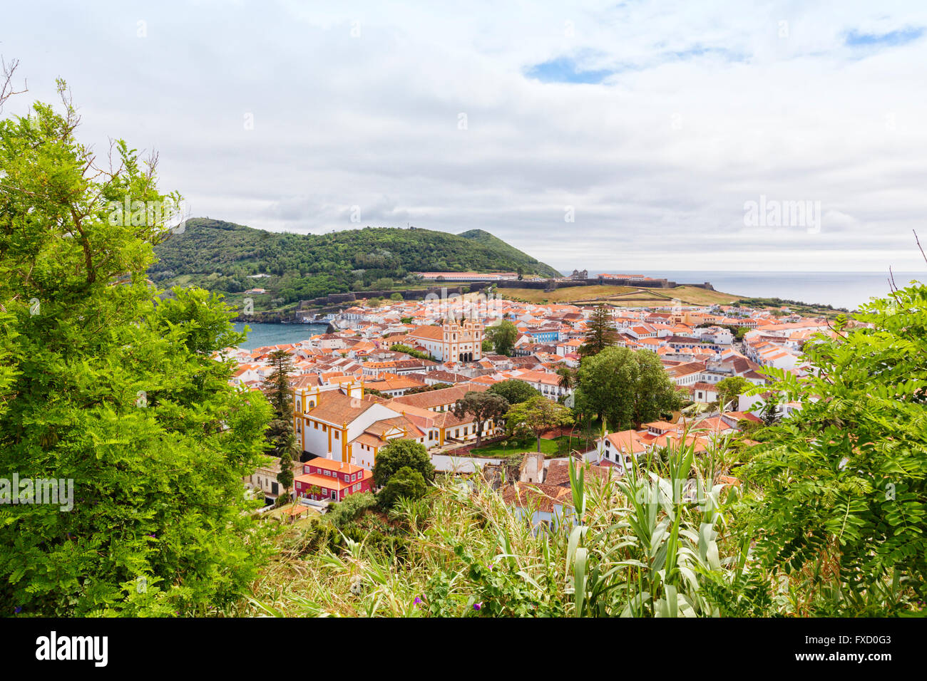 Angra do Heroismo, city on Terceira island and regional capital of the Portuguese  Autonomous Region of the Azores Stock Photo