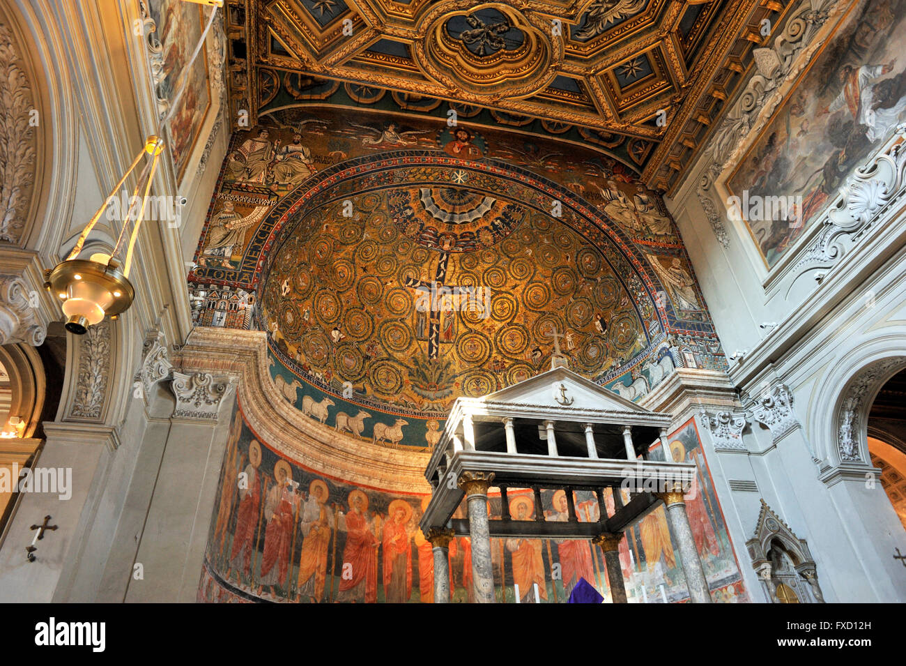 italy, rome, basilica di san clemente interior Stock Photo
