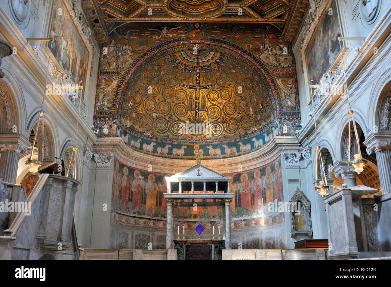 italy, rome, basilica di san clemente, mosaic Stock Photo