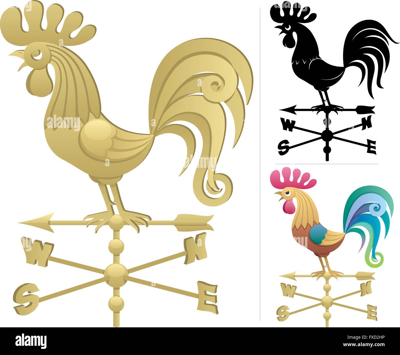 Weather vane in 3 versions Stock Vector Image & Art Alamy