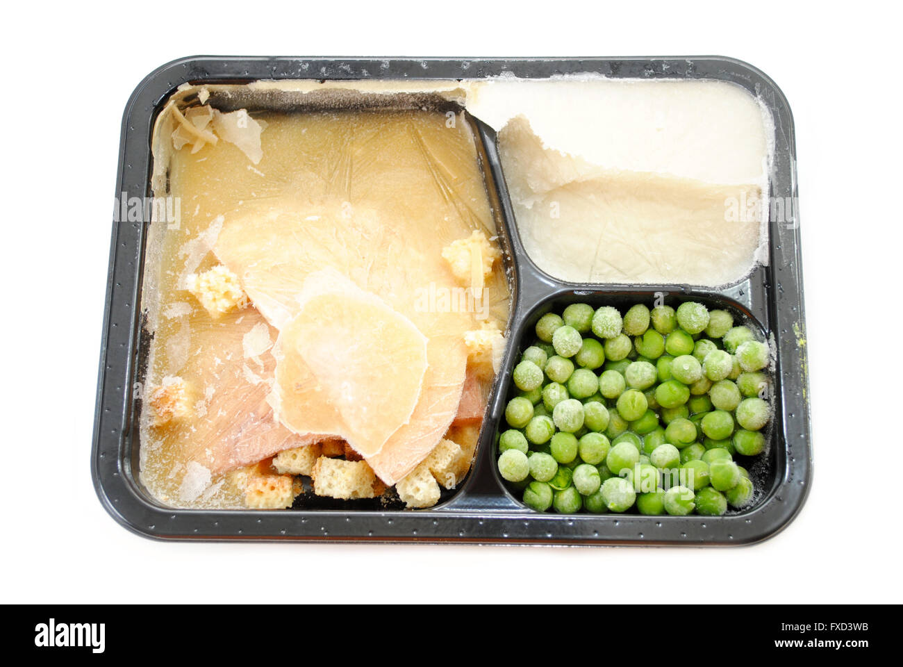 A Frozen Turkey TV Dinner Over White Stock Photo Alamy