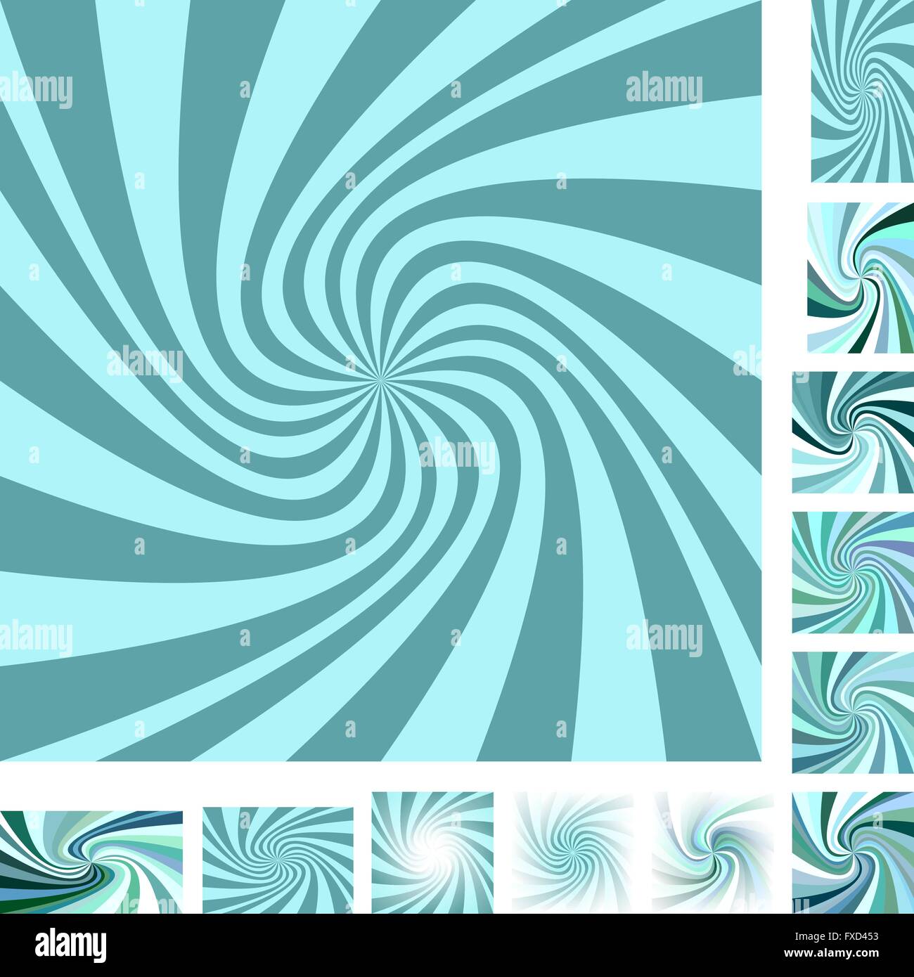 Cyan Spiral Background Set Stock Vector Image Art Alamy