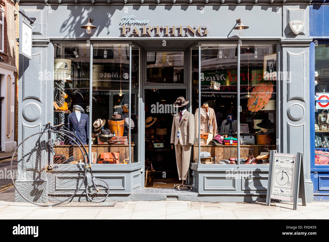 Thomas Farthing Clothes Shop, Museum Street, London, England Stock Photo Alamy