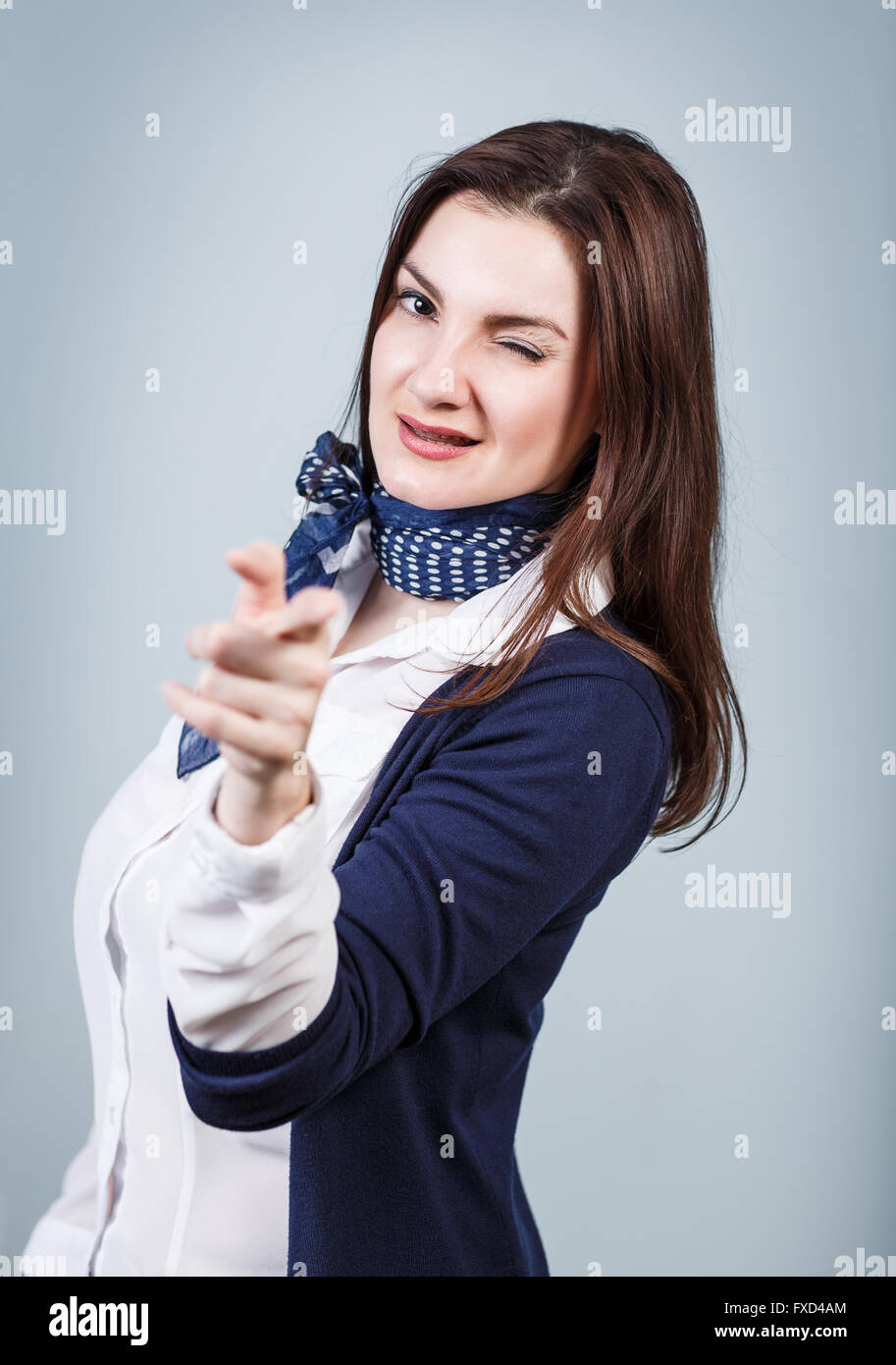 Young beautiful woman challenges Stock Photo - Alamy