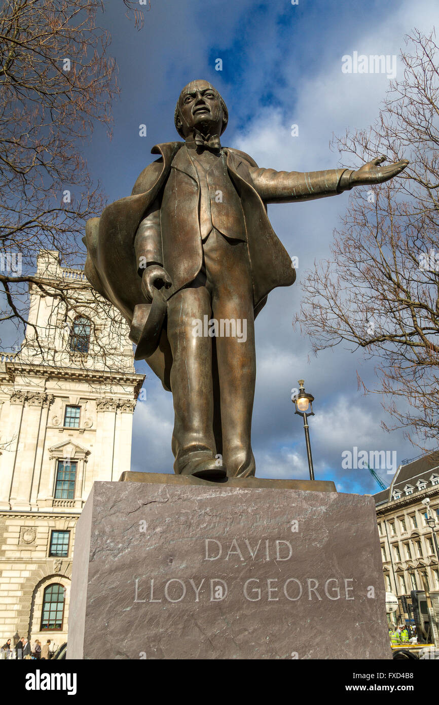 Statue Of David Lloyd , Parliament Square , Westminster , London