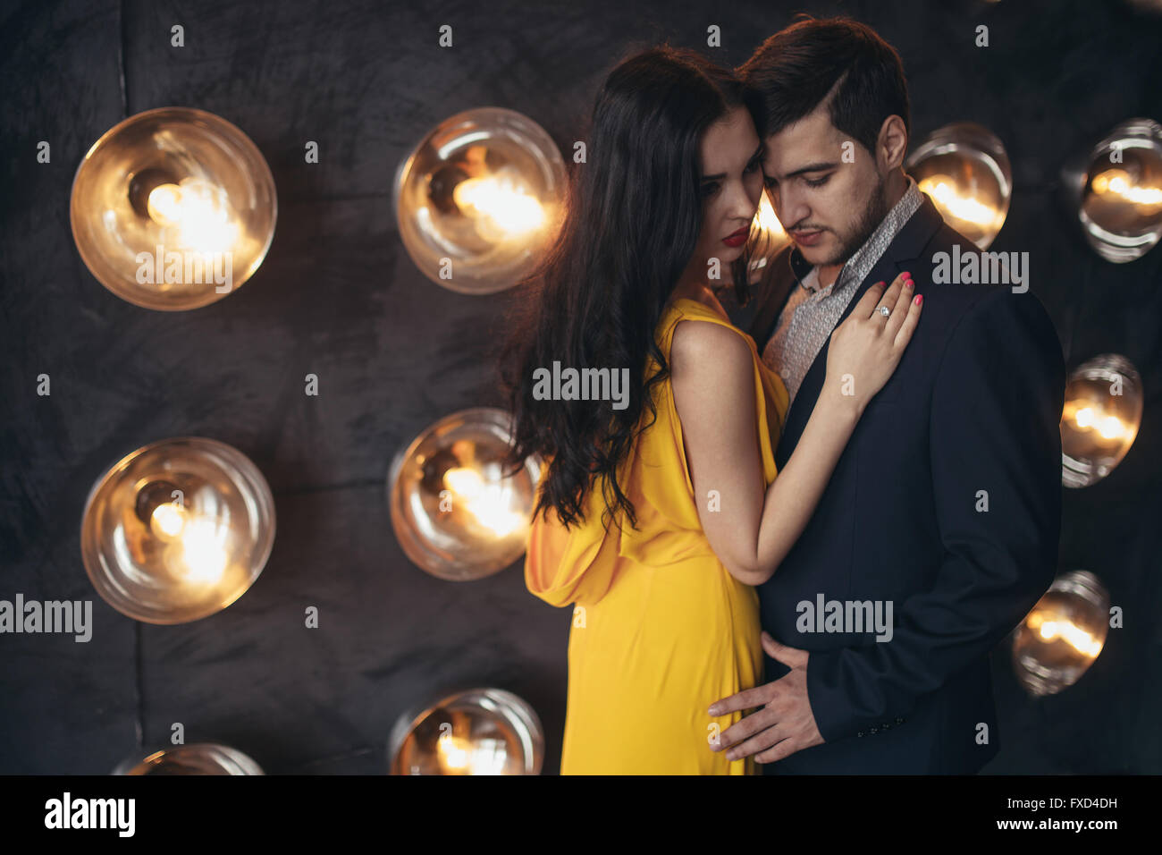 love happy lovely couple kiss hug Stock Photo Alamy