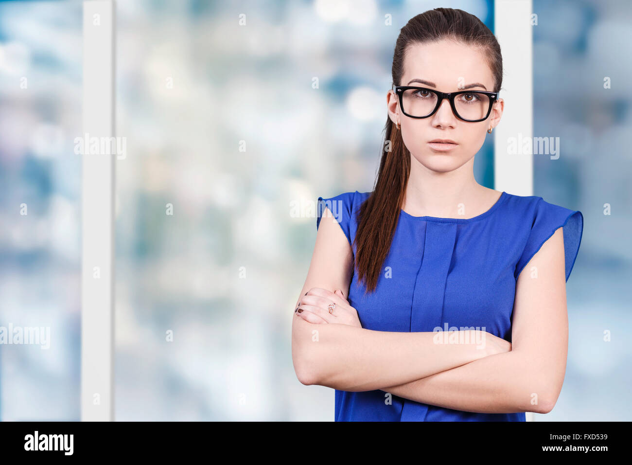 Young beautiful suit woman hi-res stock photography and images - Alamy