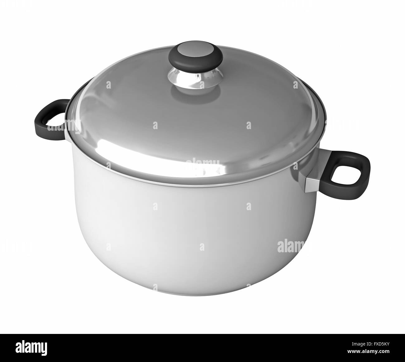 3d rendering of saucepans isolated on white background Stock Photo Alamy