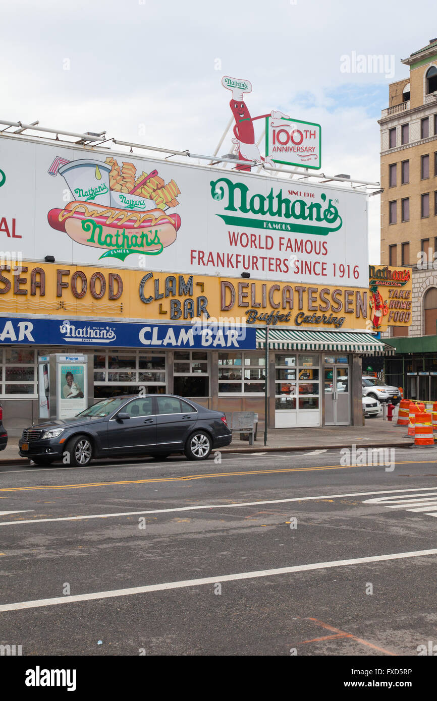 Nathans original hot dog restaurant Coney Island, Brooklyn, New York