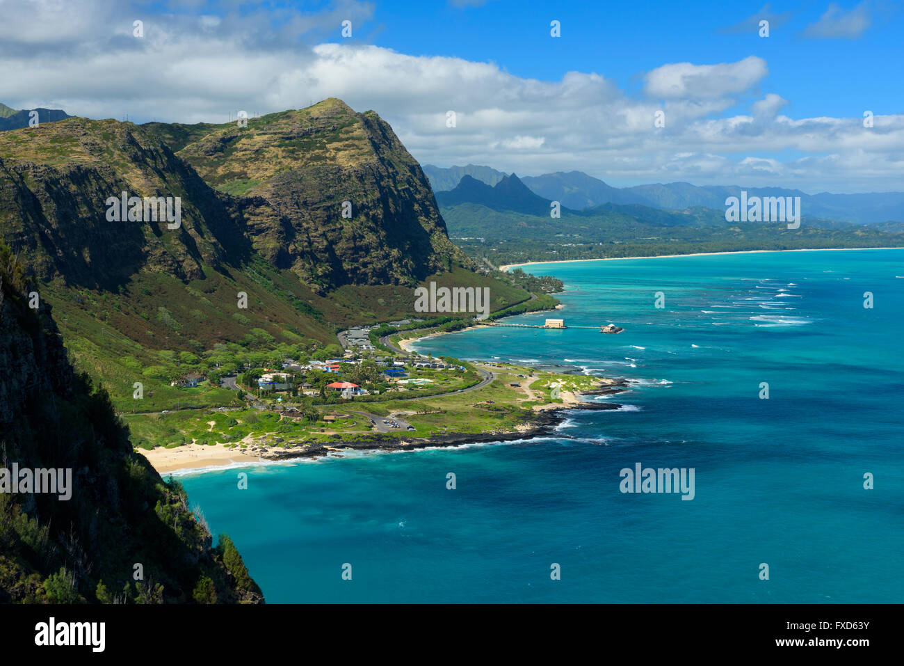 USA, Hawaii, Oahu, Honolulu, Akapuu Point state wayside Stock Photo