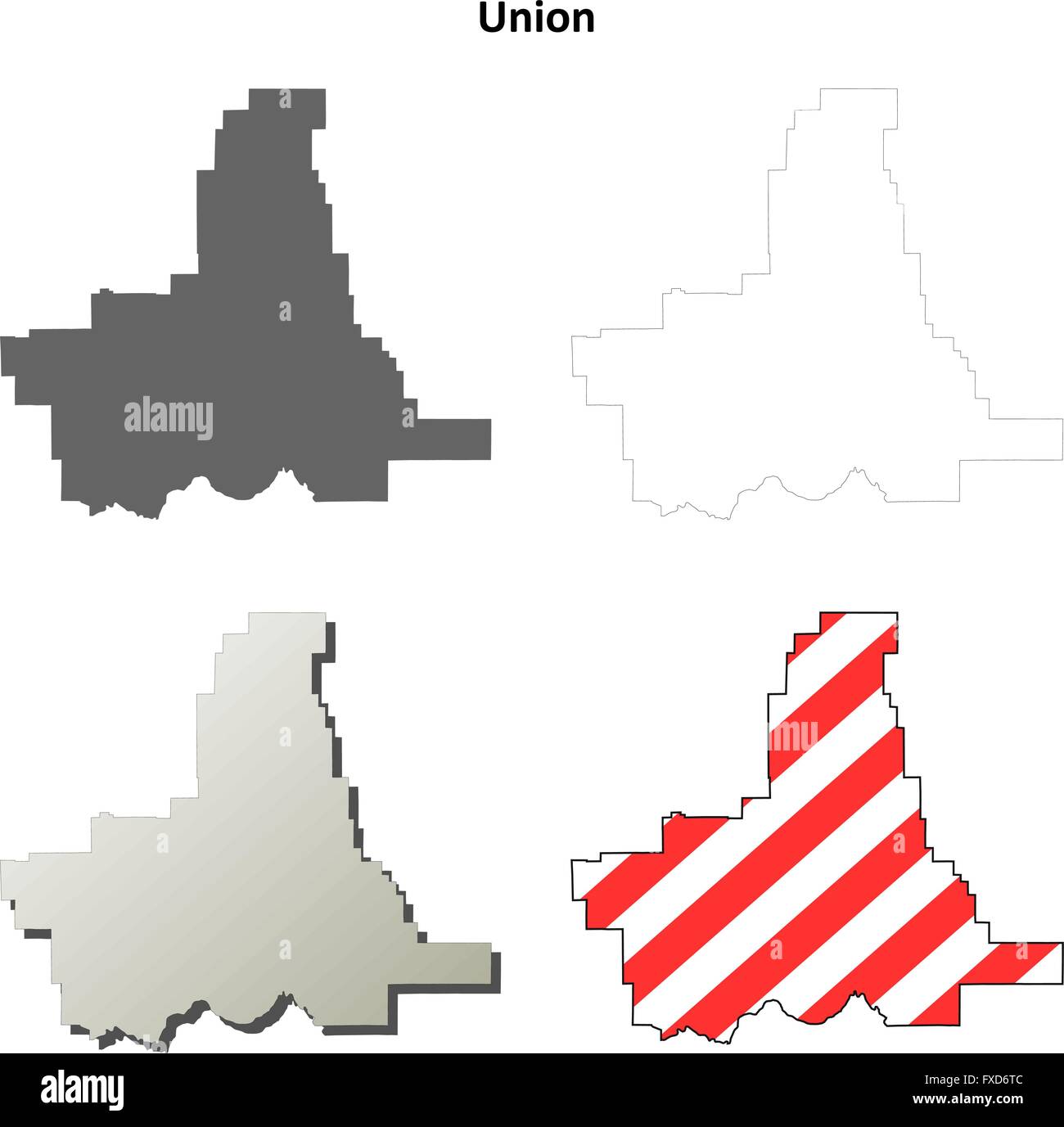 Union County, Oregon outline map set Stock Vector Image & Art Alamy