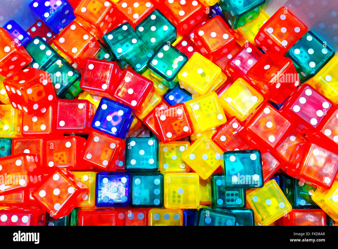 Red blue green yellow dice button jewelry beads Stock Photo Alamy