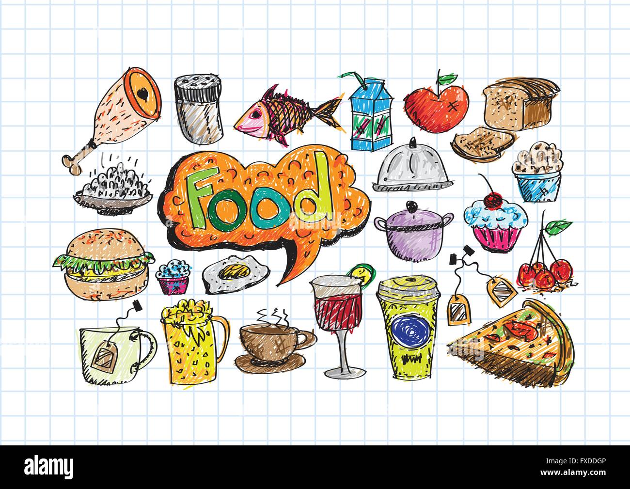 Food Icons Stock Vector