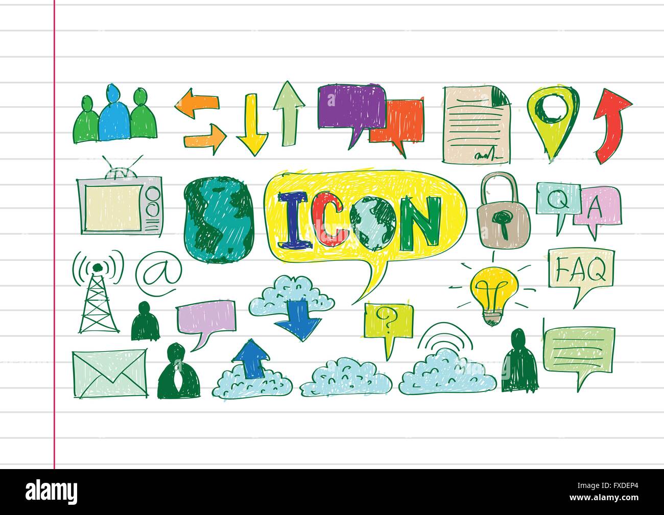 Hand doodle Business icon set idea design Stock Vector Image & Art - Alamy