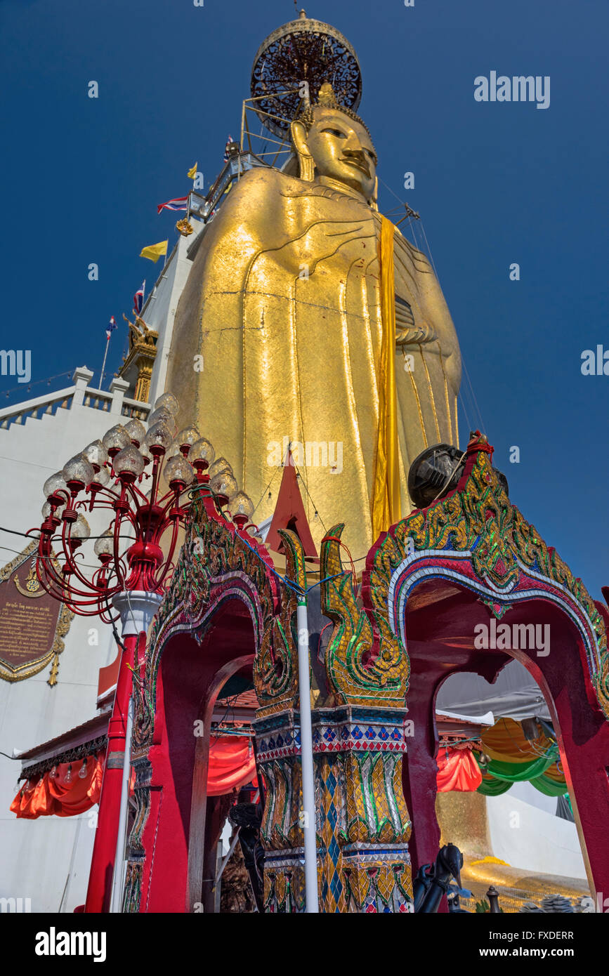 The Standing Buddha Wat Indraviharn Bangkok Thailand Stock Photo