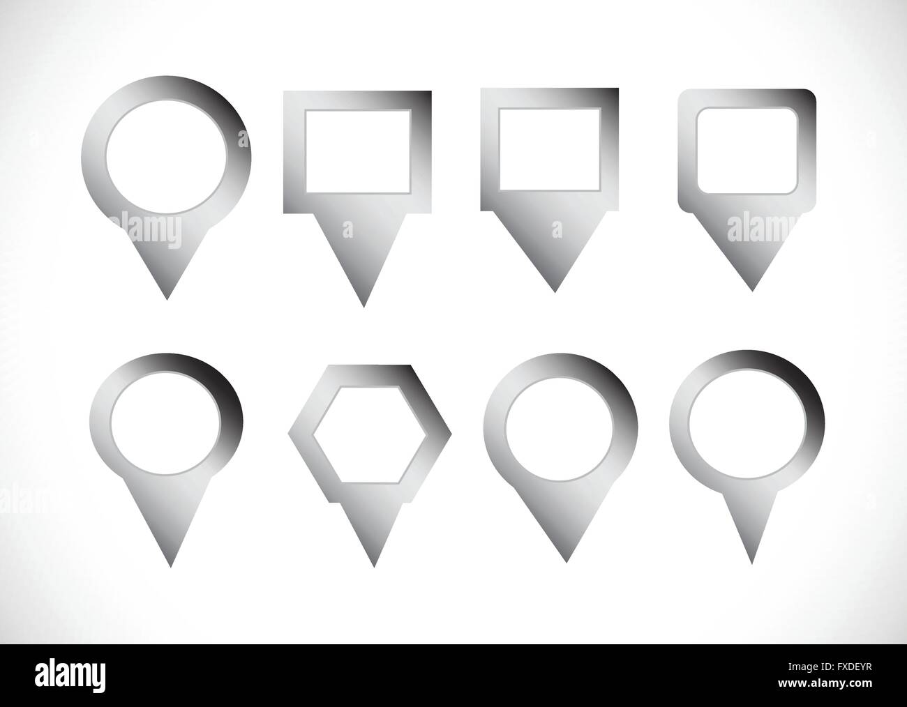 map pointers mapping pins icon Stock Vector Image & Art - Alamy