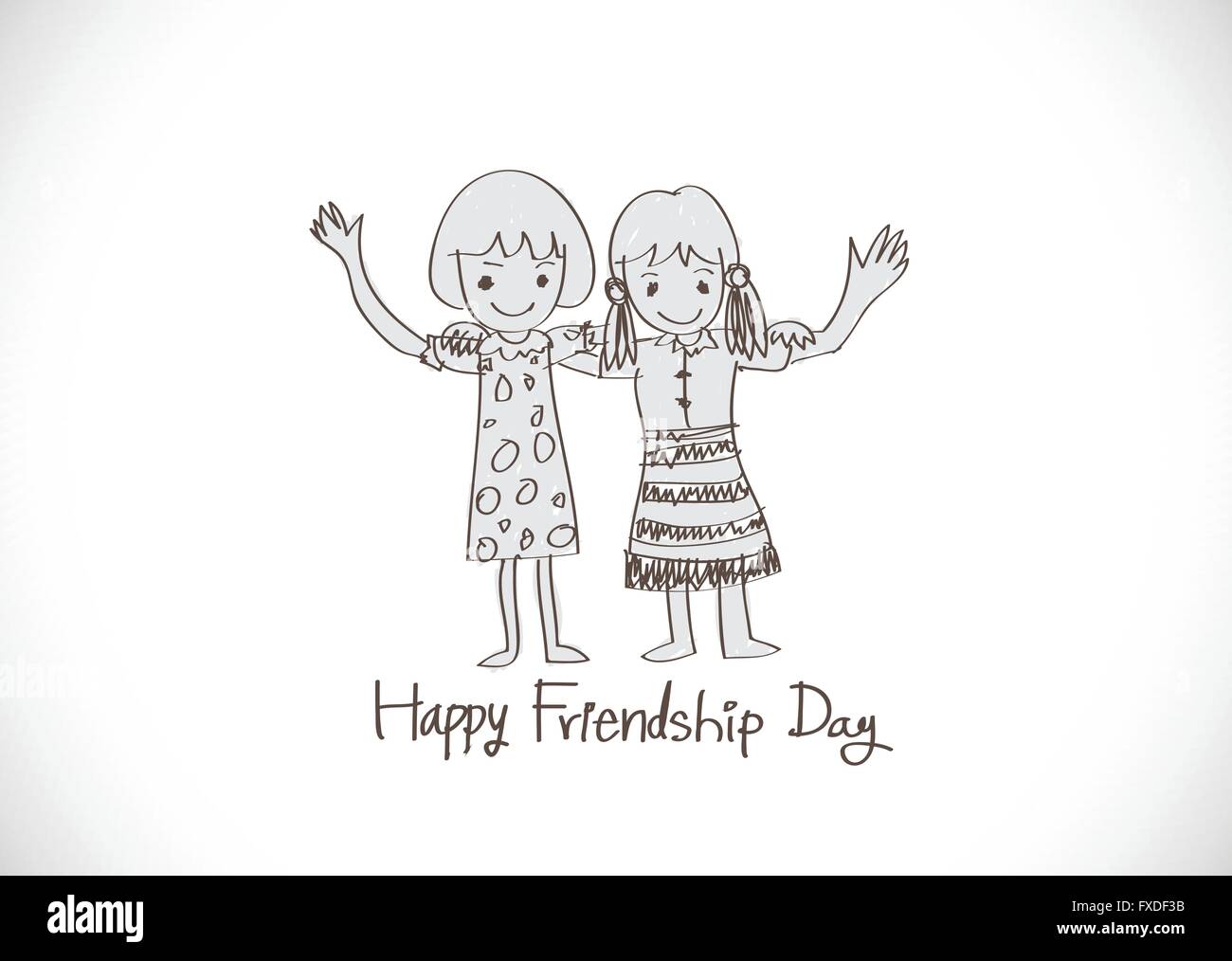 Happy Friendship Day and Best Friends Forever idea design Stock ...