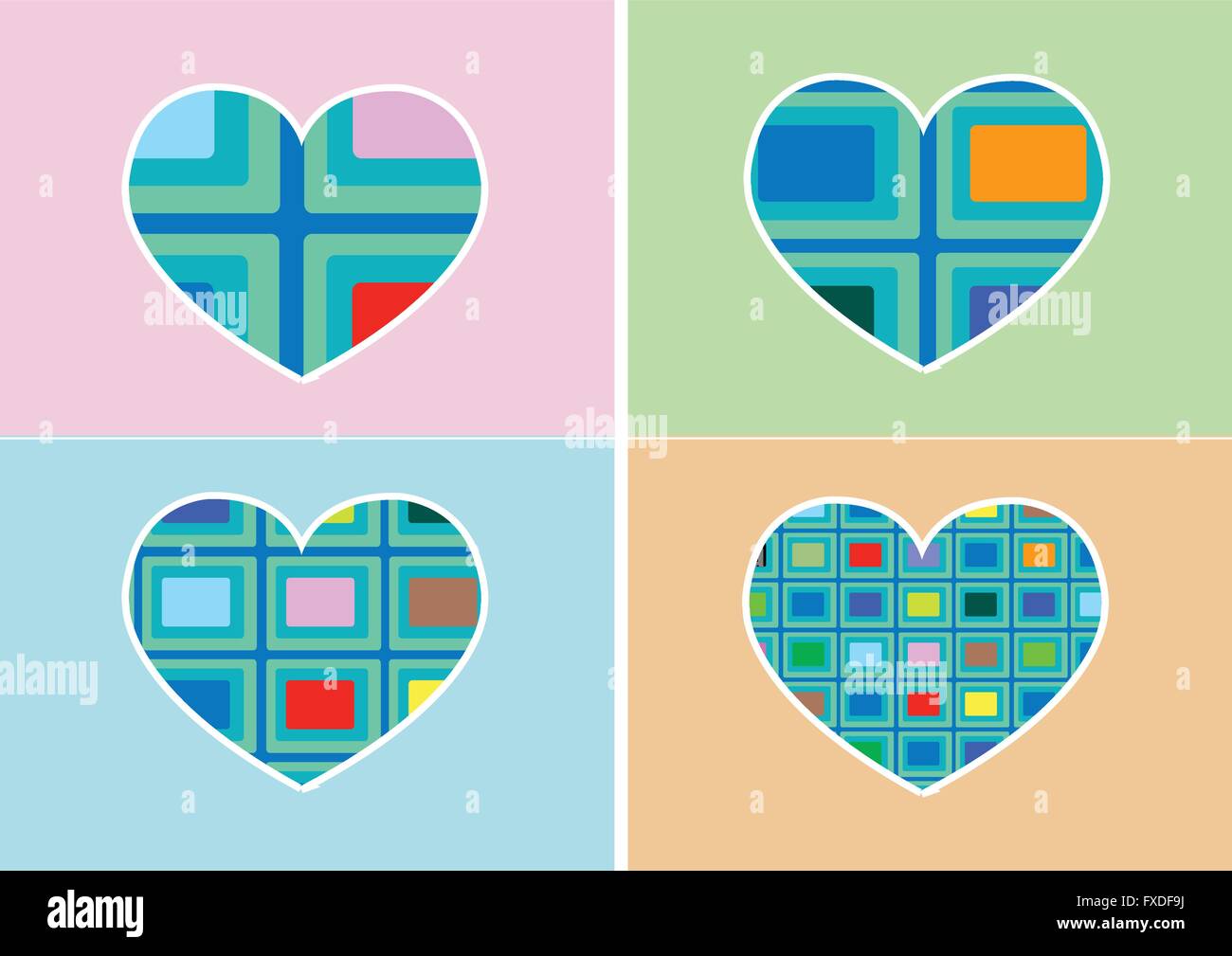 Heart Icon and Hearts symbol lines abstract idea design Stock Vector ...