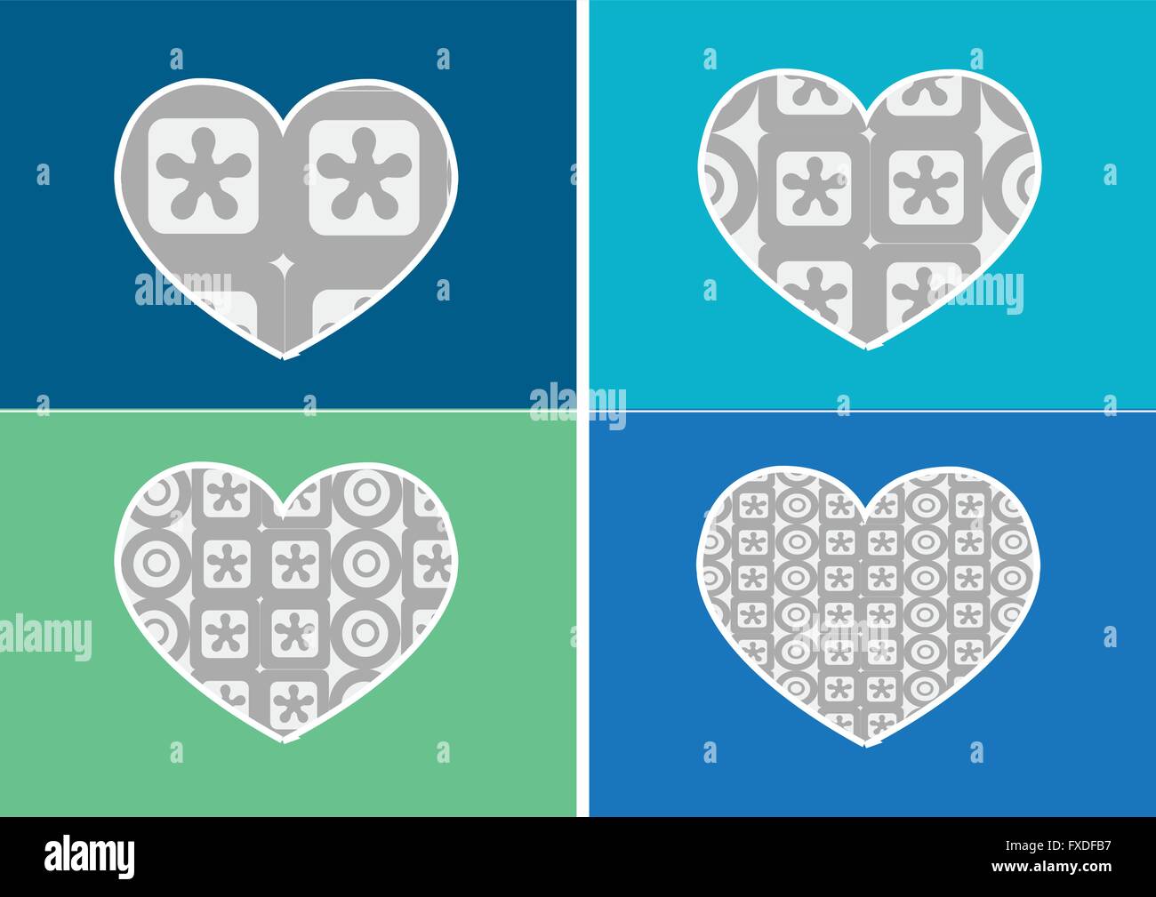 Heart Icon and Hearts symbol lines abstract idea design Stock Vector ...