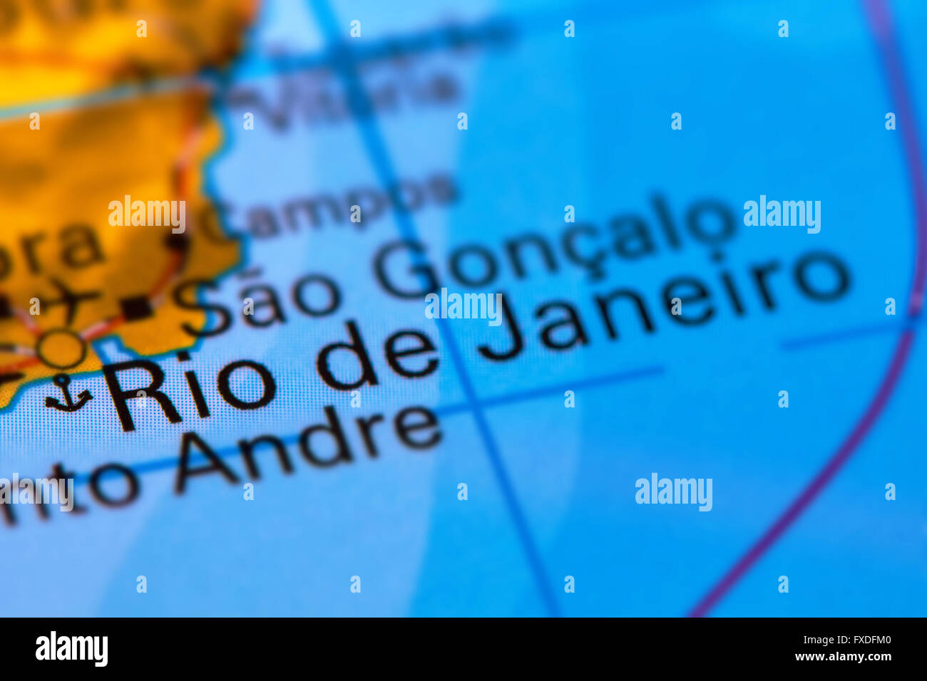 Rio De Janeiro City In Brazil On The World Map Stock Photo Alamy