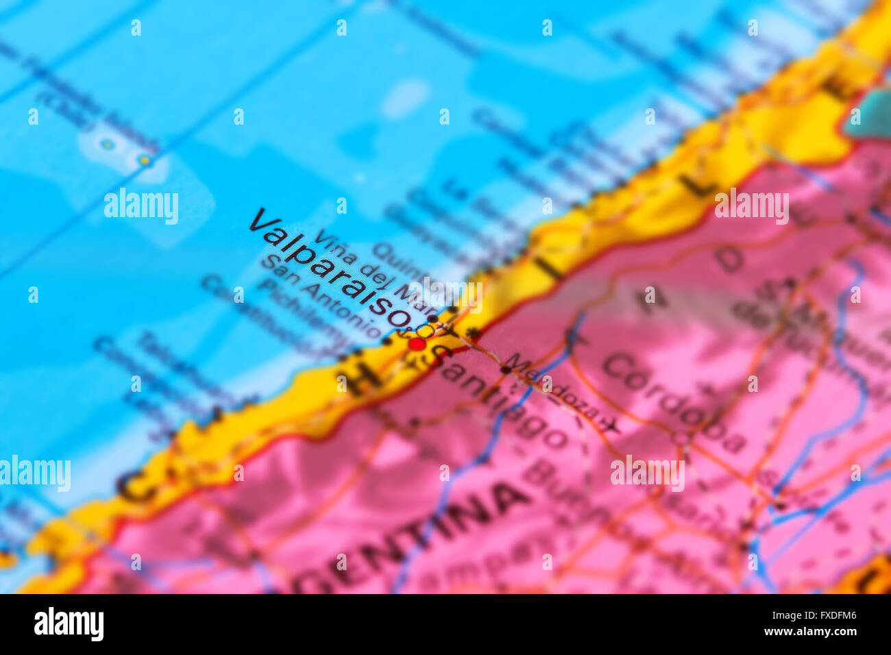 Map of valparaiso hires stock photography and images Alamy
