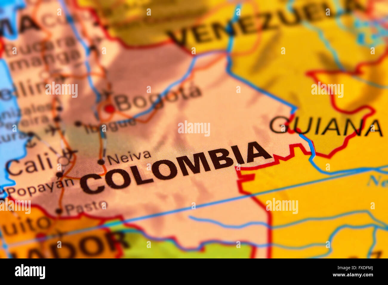 Bogota Columbia Map Hi Res Stock Photography And Images Alamy Colombia And Important Cities On The World Map FXDFMJ