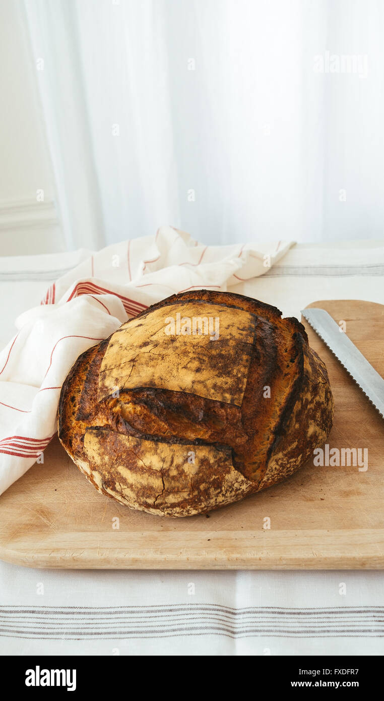 Loaf of sourdough bread Stock Photo